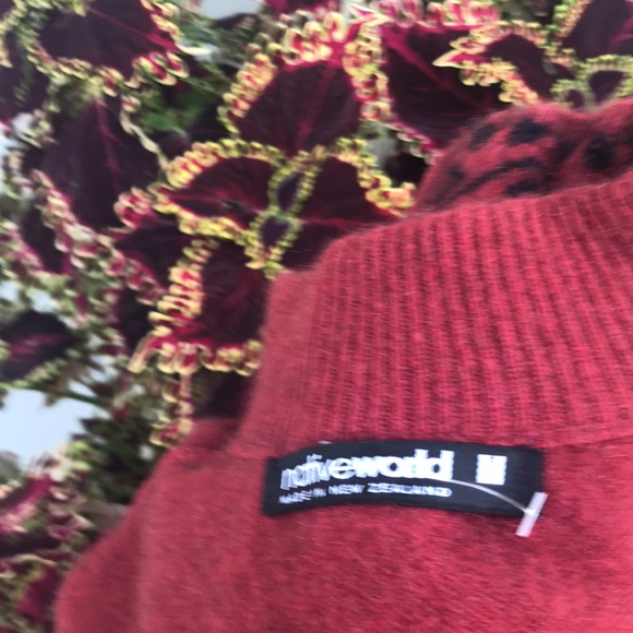 Nativeworld made in new Zealand sizeM possum +wool zippered cardigan red/black - Picture 4 of 6